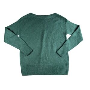 Caslon Sweater Womens L Green Mohair Wool Blend Pullover Soft Cozy Lightweight